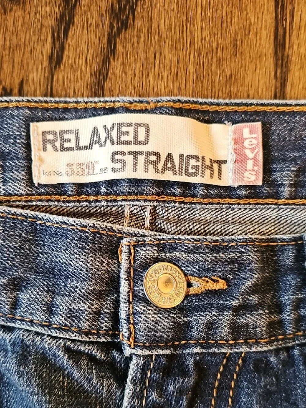 Levi's 559 Relaxed Straight Fir Distressed Blue Jeans